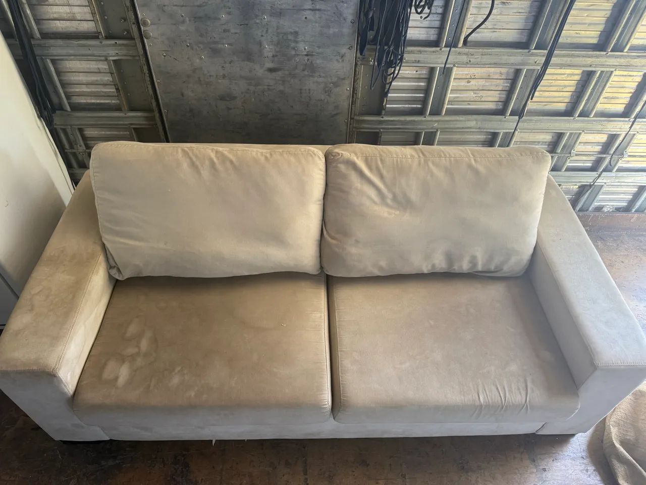 Sofá retrátil Linho Bege 1,95cm - Foto 5