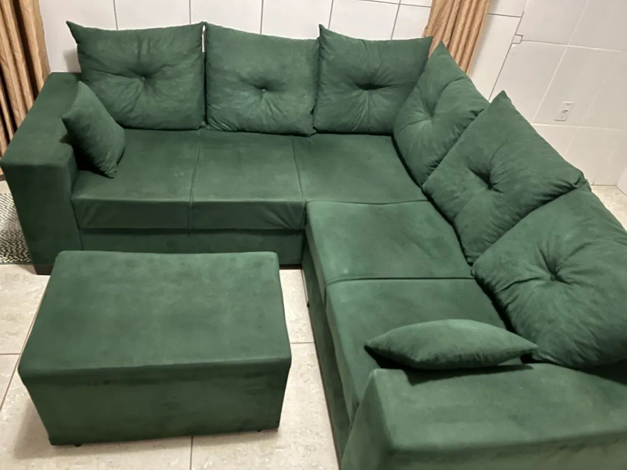 Sofá Retrátil com Chaise - Semi Novo  - Foto 2