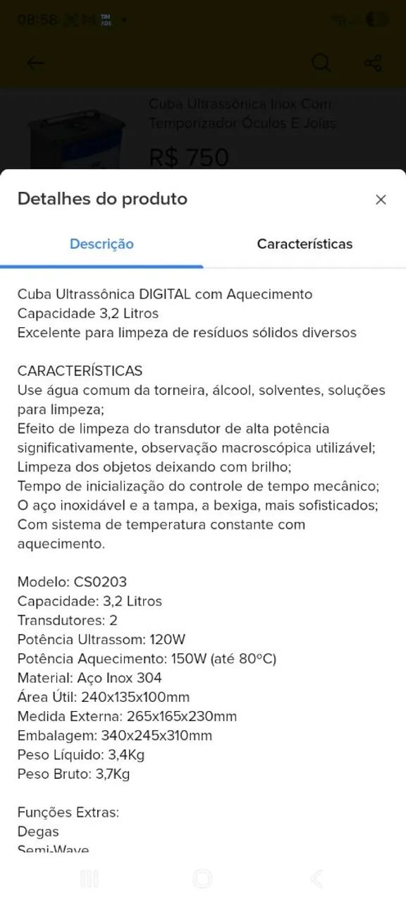 Cuba limpesa ultra sonica digital 3 litros  - Foto 2