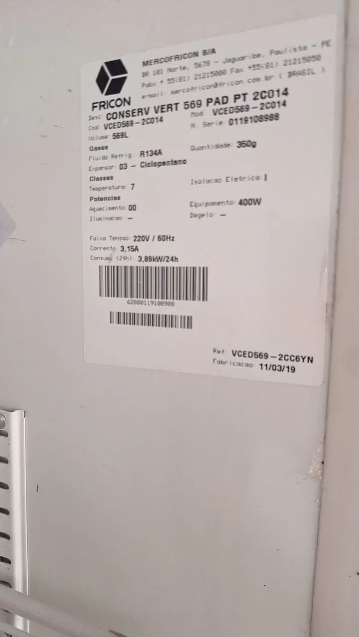 Freezer Vertical Fricon - Foto 2