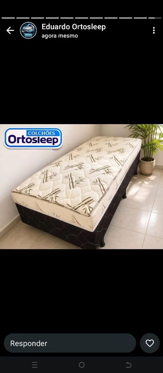 Cama de solteiro 10 centímetros apenas 