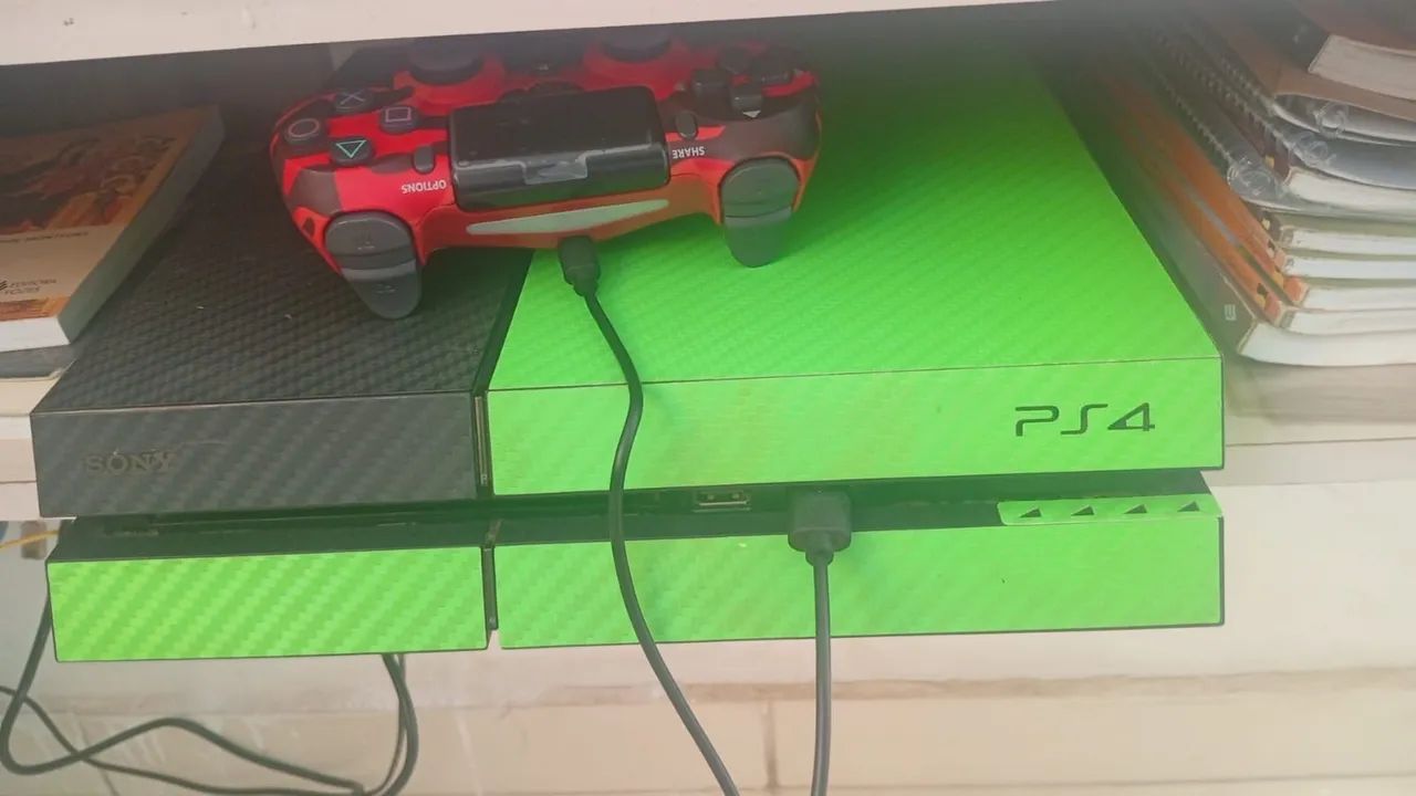 PS4 Fat 500GB Desbloqueado + Controle + Jogos - Foto 2
