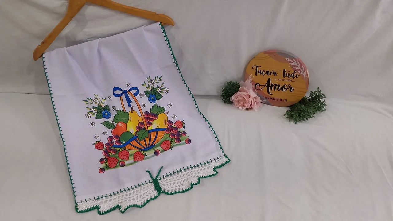 Guardanapos bordados em crochê  - Foto 4
