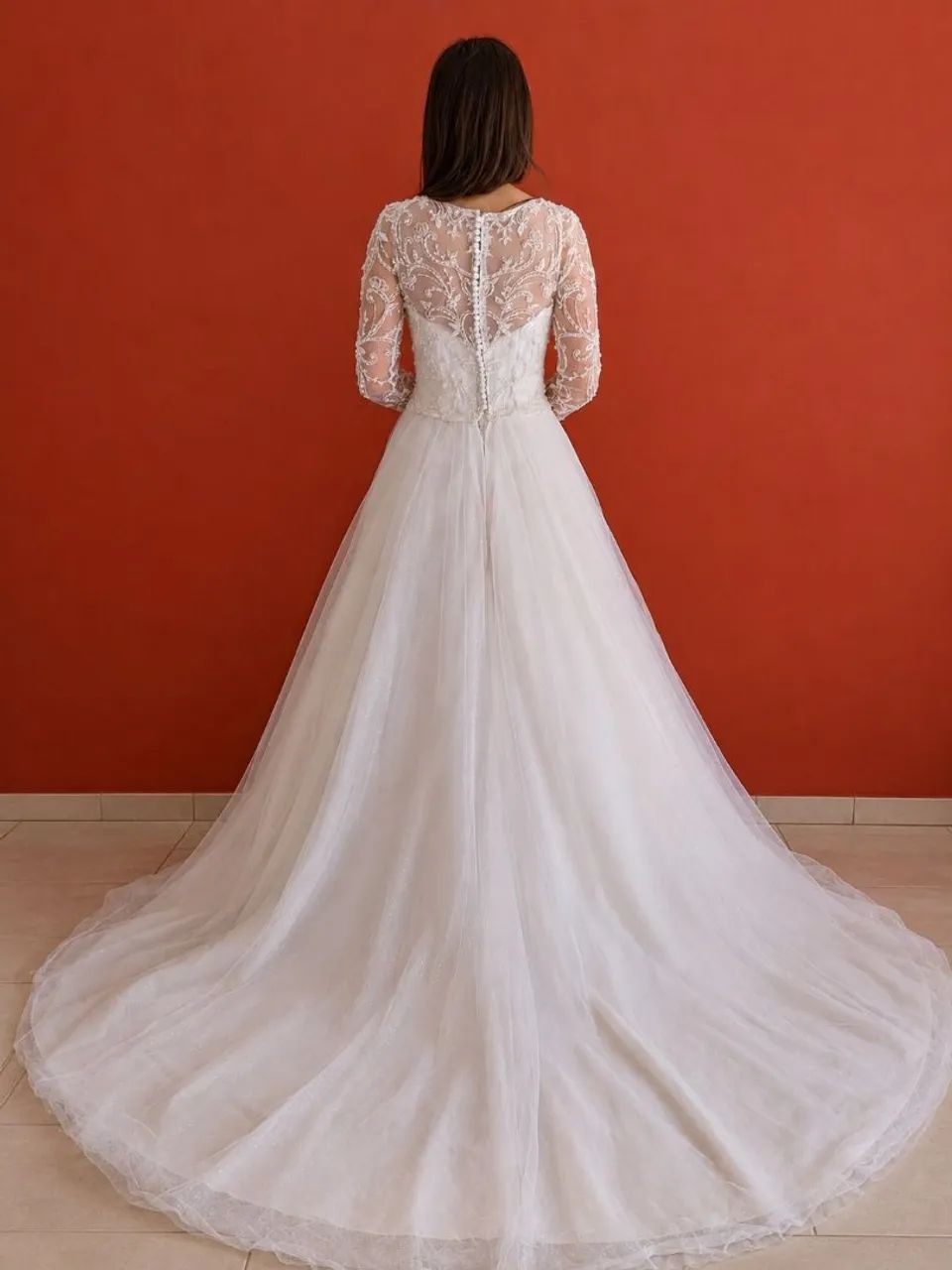 Vestido de noiva elegante - tamanho 38 - Foto 2