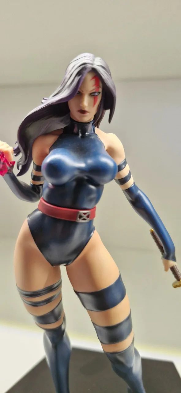 Psylocke Exclusiva 2 cabeças Art Scale 1/10 Marvel Comics Iron Studios - Foto 5