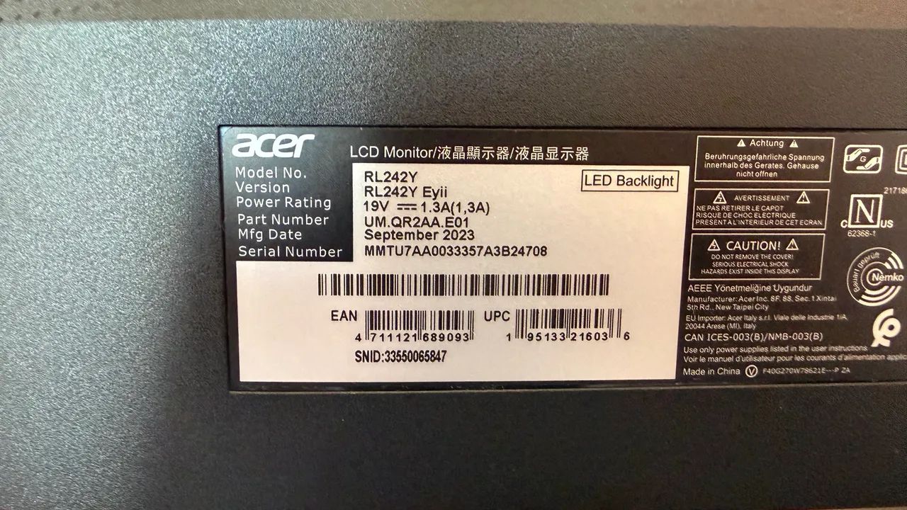 Monitor Acer 24? em perfeito estado - Foto 4