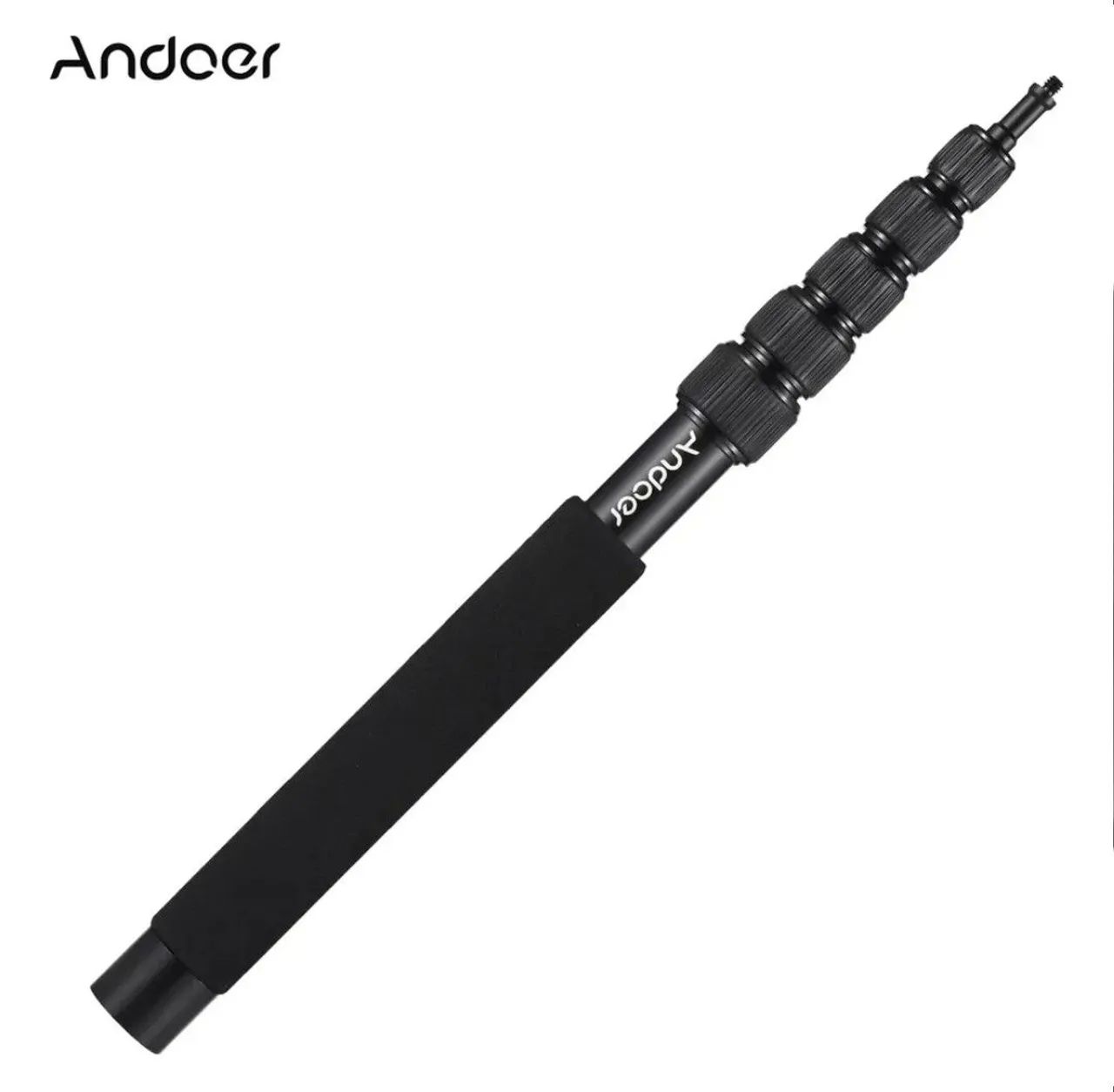 braço extensor portátil para microfone (boom pole) da Andoer.