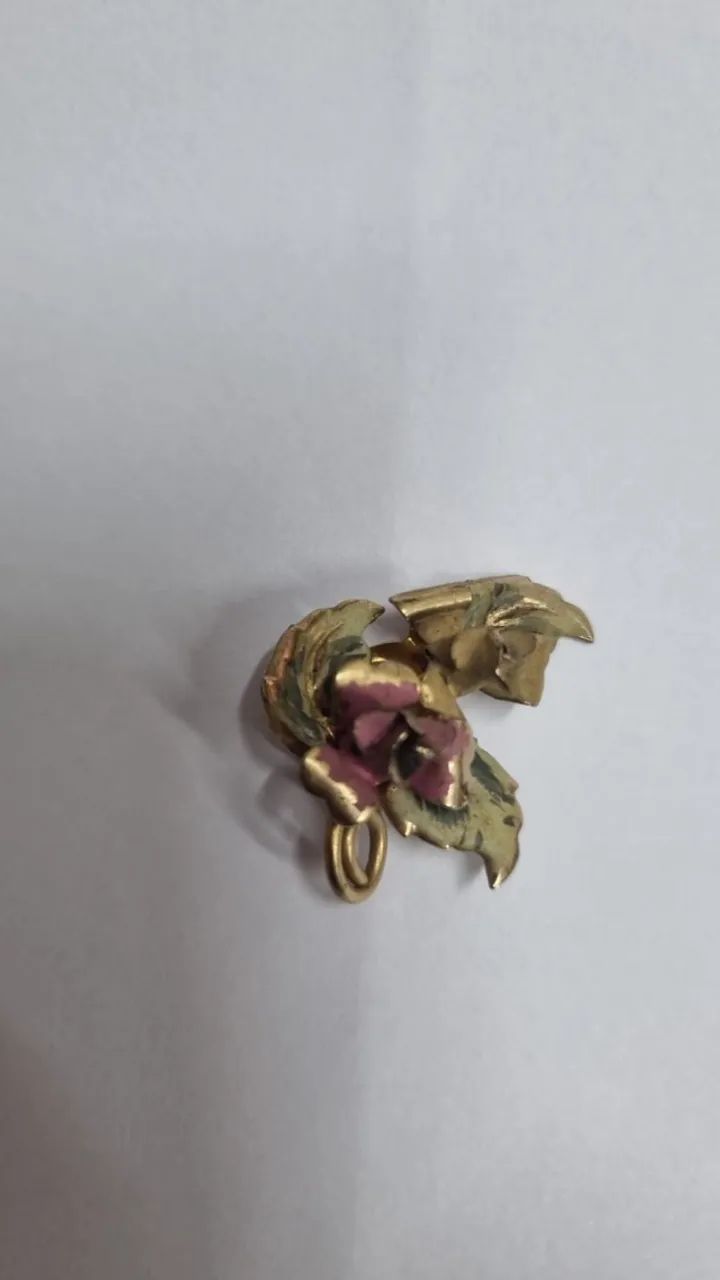 Brincos Vintage Florais - Clipe Dourado