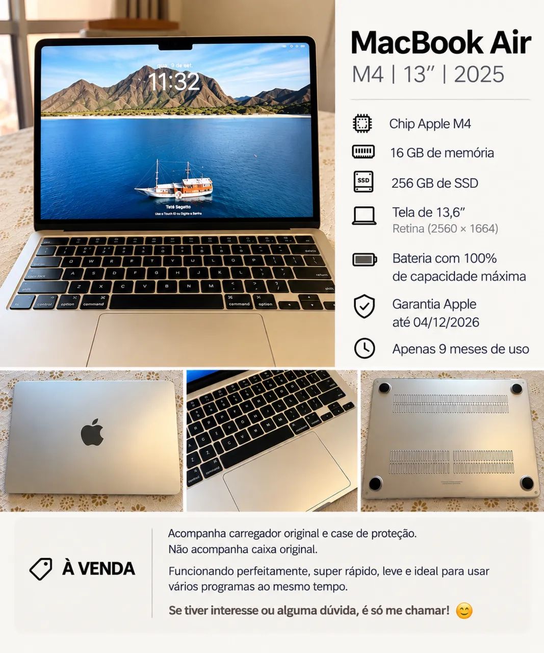 MacBook Air m4 2025 256gb - Notebooks - São Sebastião, Teresina