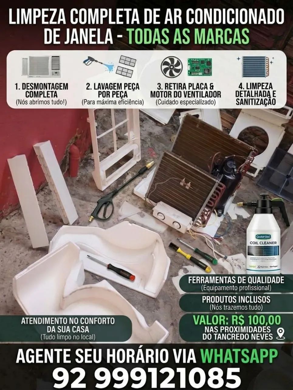 Confira Limpeza de Ar Condicionado.