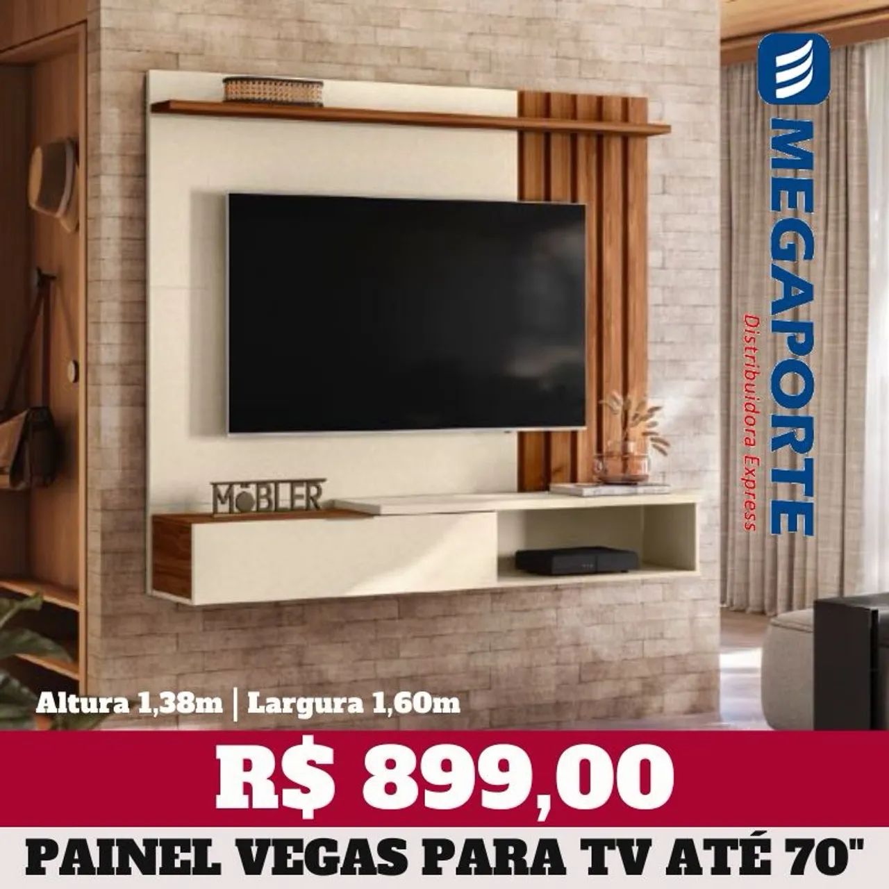 Painel para tv até 70 polegadas 