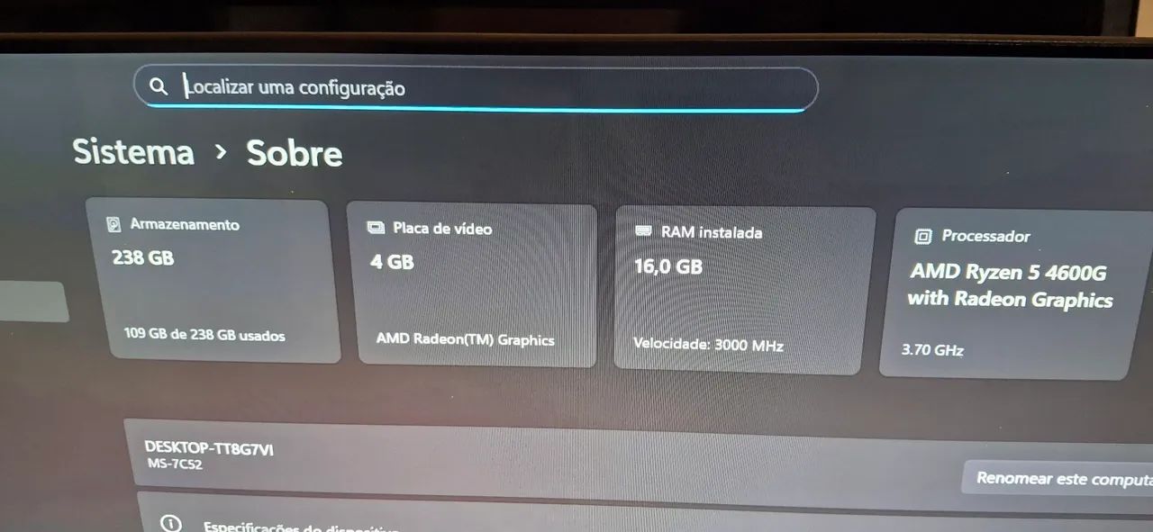 Pc Gamer ryzen 4600G  - Foto 2