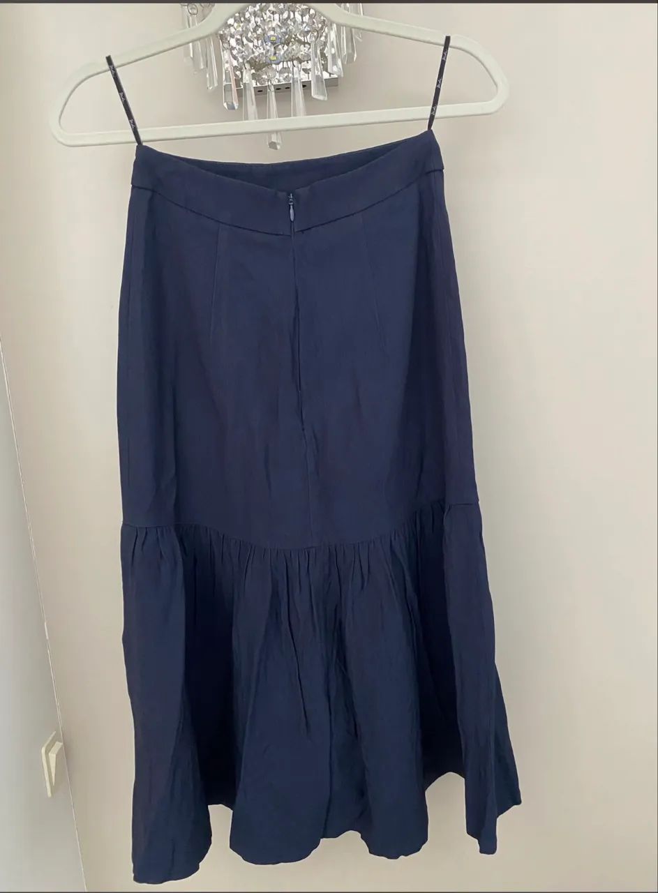 saia midi daslu azul marinho 34 - Foto 3