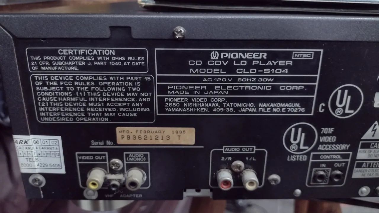  Laserdisc Pioneer CLD - S104 - Foto 5