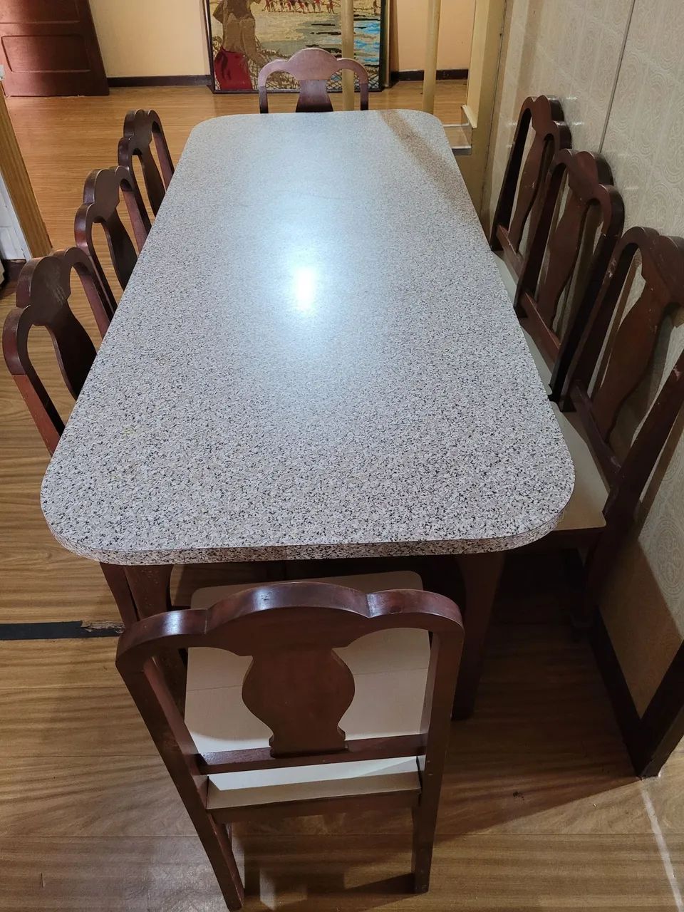 Jogo de mesa com 8 cadeiras para cozinha  - Foto 2