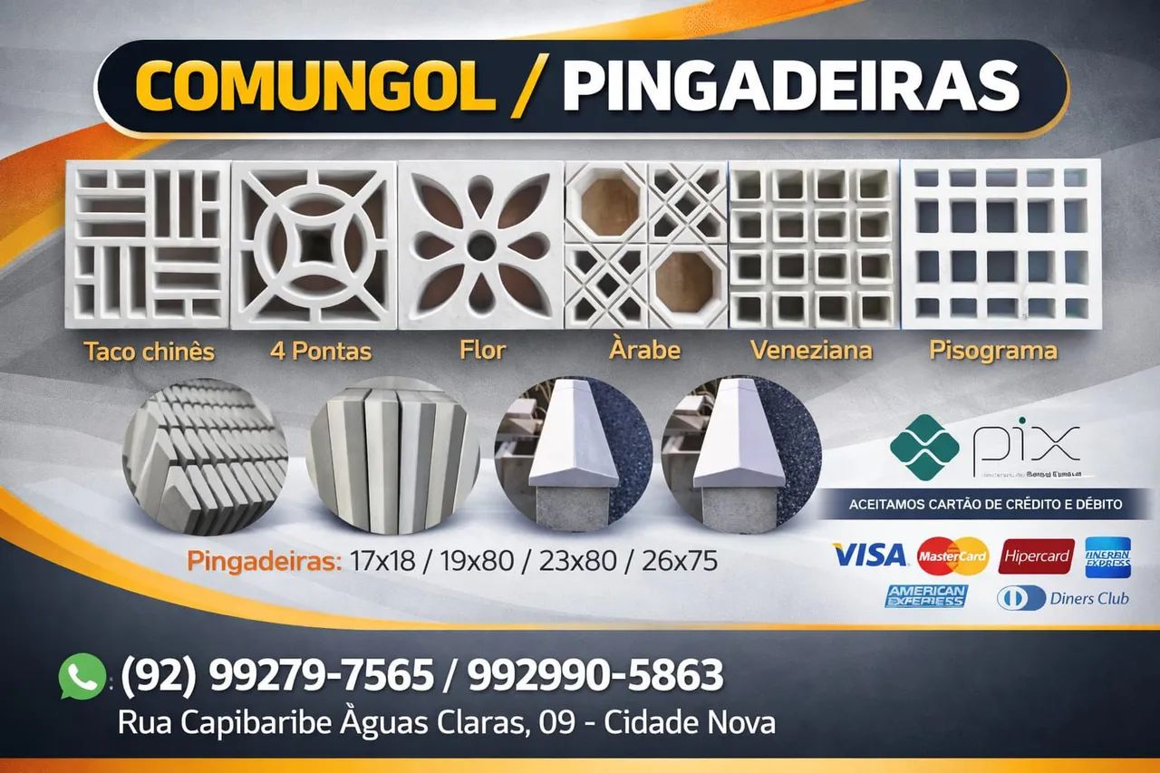 Pingadeiras material de construção 