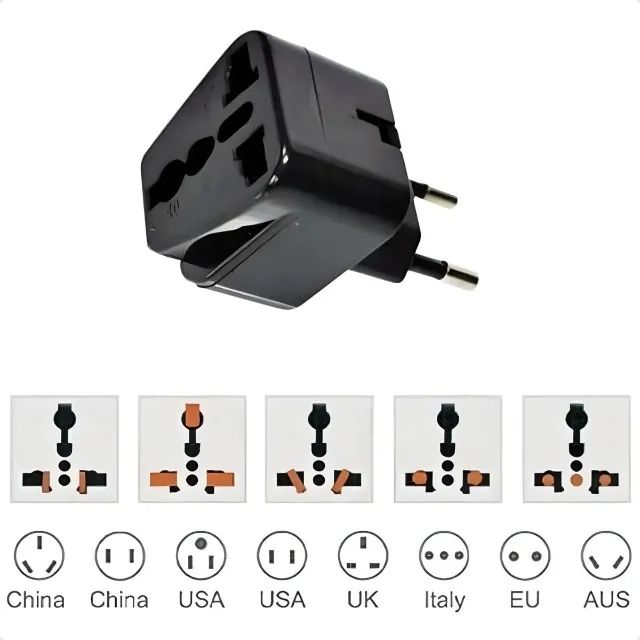 adaptador tomada universal para viagem internacional eua uk - Foto 2