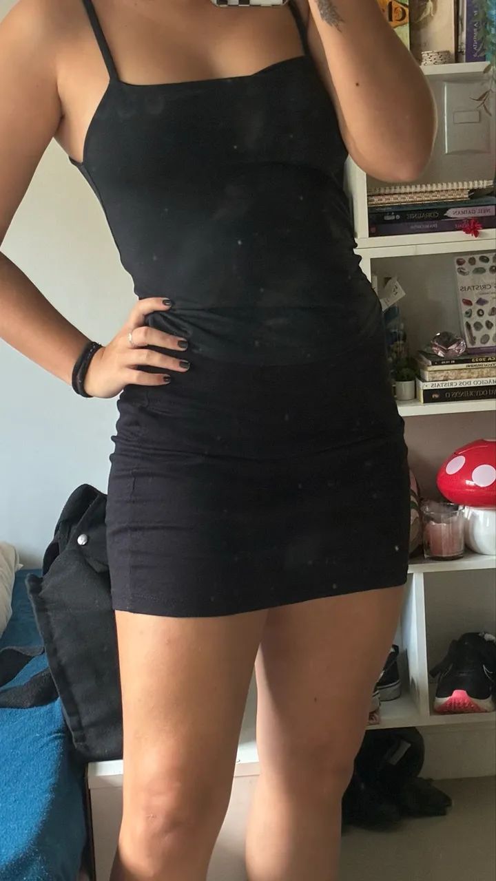 Saia tubinho preta 