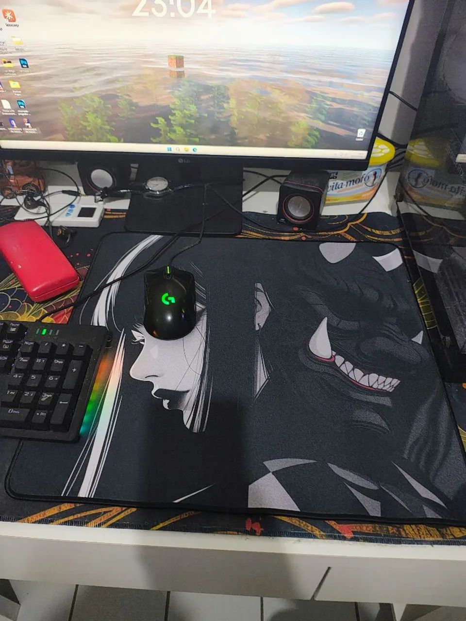Mousepad máscara oni 45x40 - Foto 2