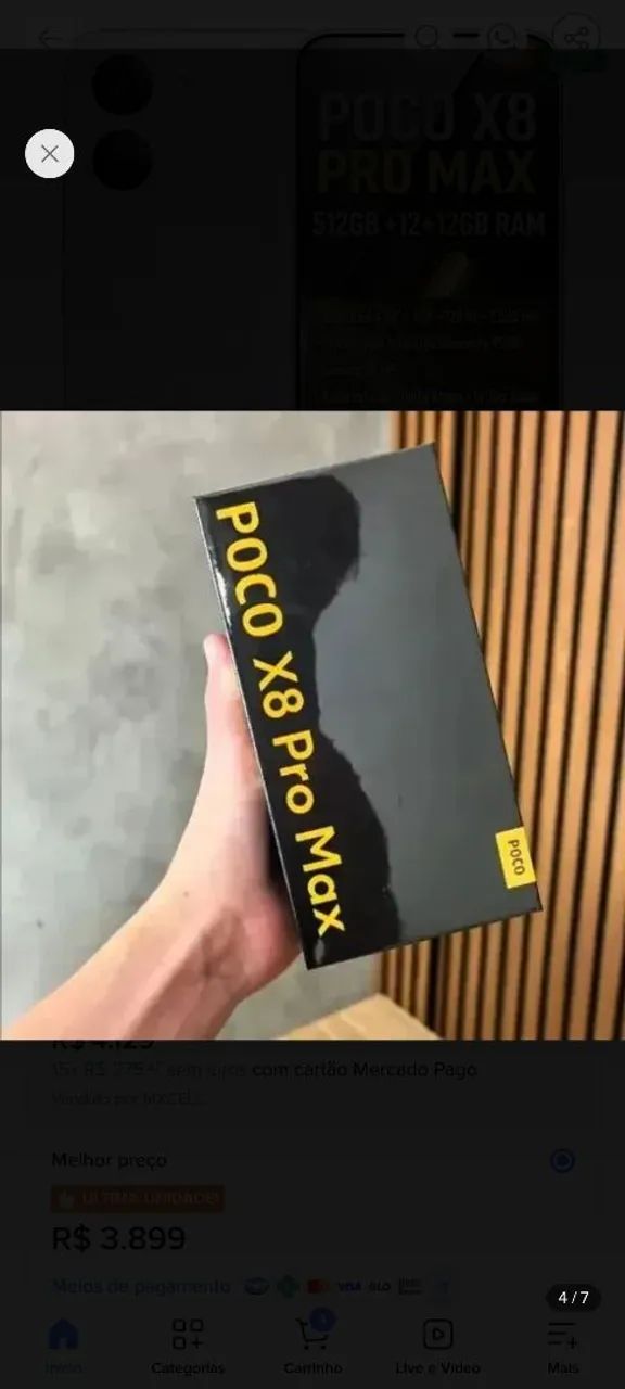 Xiaomi Poco x8 pro Max 24 GB e 513 de memória 