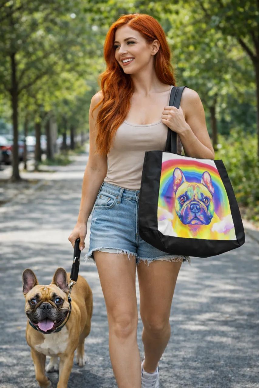 Bolsa Ecobag Estampa Buldogue Frânces - Foto 2