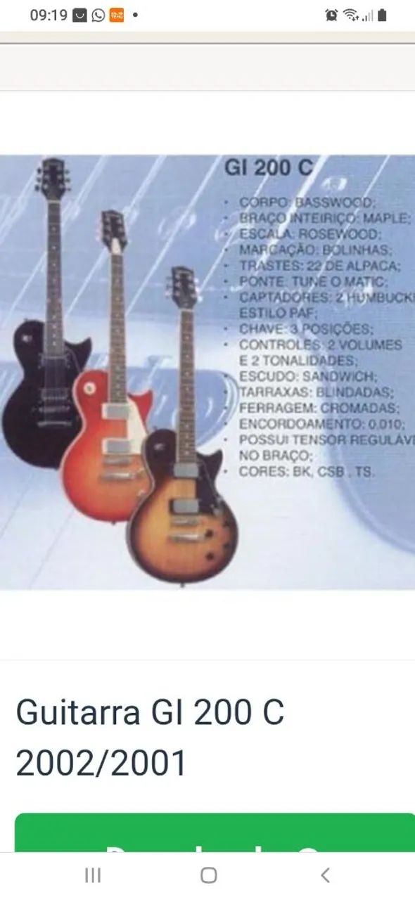 Guitarra Giannini GL200
