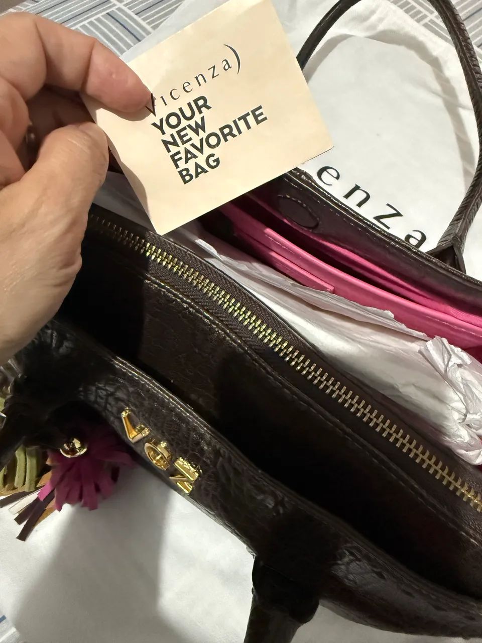 Bolsa de couro Vicenza 