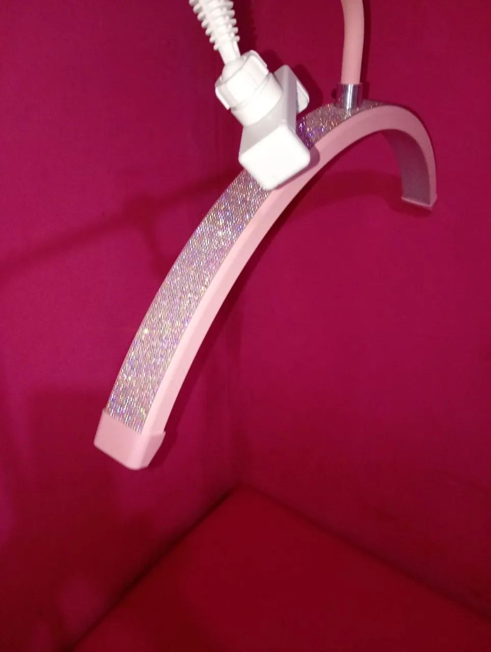 Right Light Meia Lua Rosa com glitter