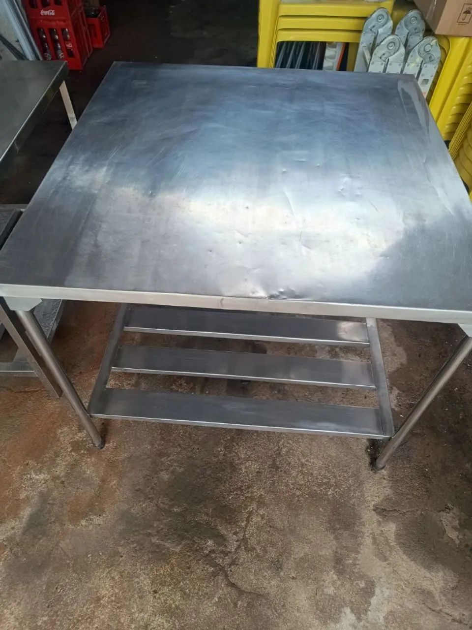 Mesa aço inox quadrada - Foto 4