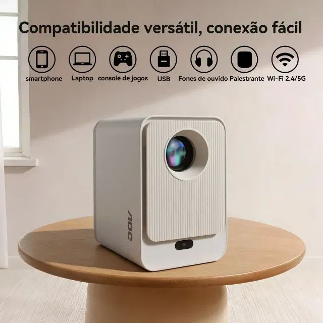Projetor Inteligente AOC T6Plus-EU Full HD 1080p com Wi-Fi 6, Bluetooth e Android 12 - Foto 4