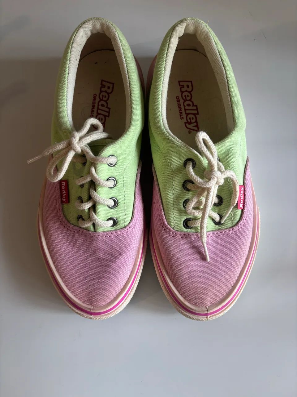 Tênis Redley rosa e verde limão - Foto 4