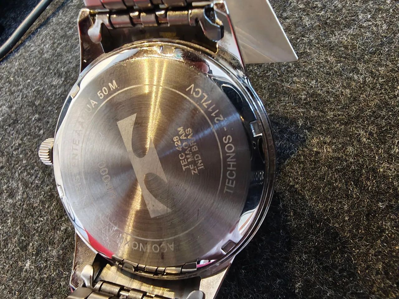 Relógio Technos Masculino Aço prata caixa 44 mm - Foto 4