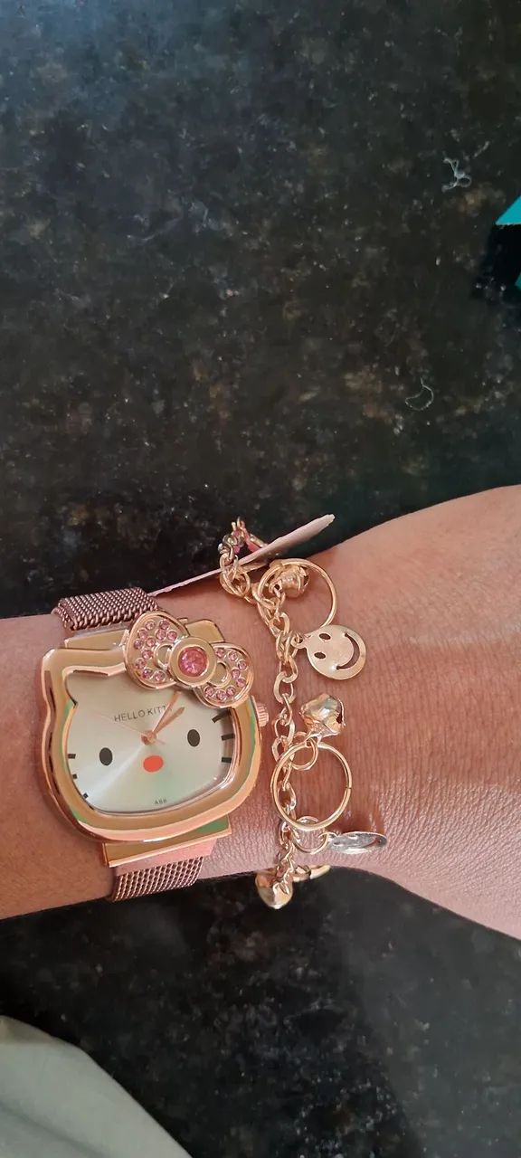 Relógio feminino Hello Kitty + brinde  - Foto 4