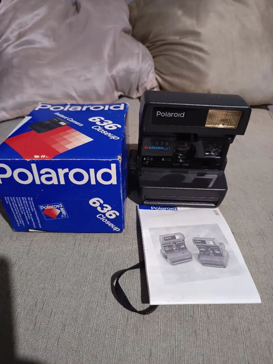 Polaroid 636 closeup caixa e manual para colecionador 