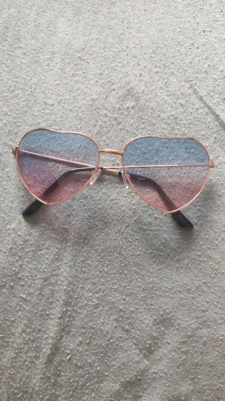 Óculos feminino coração rosa-azul  - Foto 4