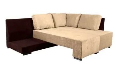 Sofá De Canto 6 Lugares Suede Marrom - Foto 5