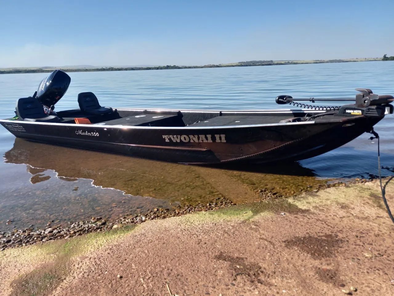 Barco master 5.5, motor mercury 60hp com trim no manche - Foto 5