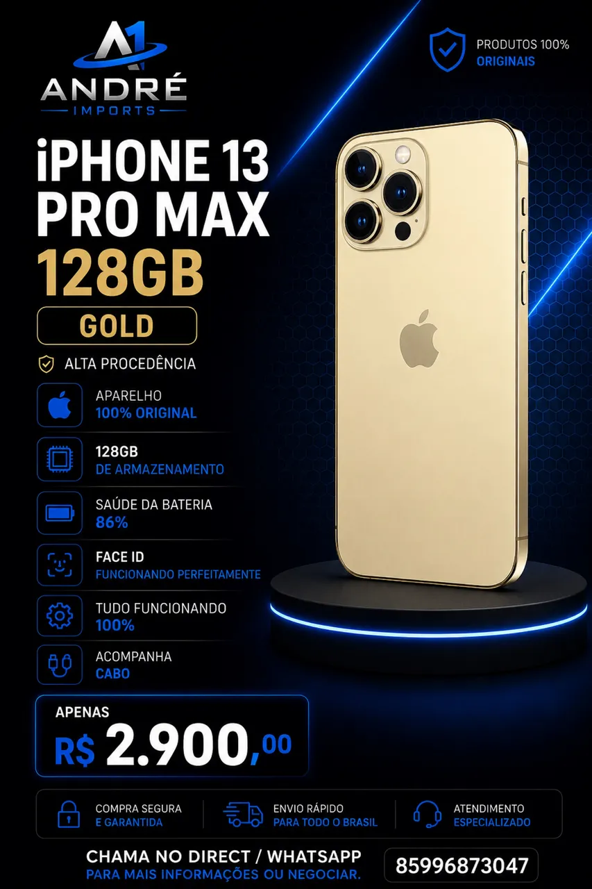 iPhone 13 Pro Max 128gb 85% bateria - Celulares e Smartphones