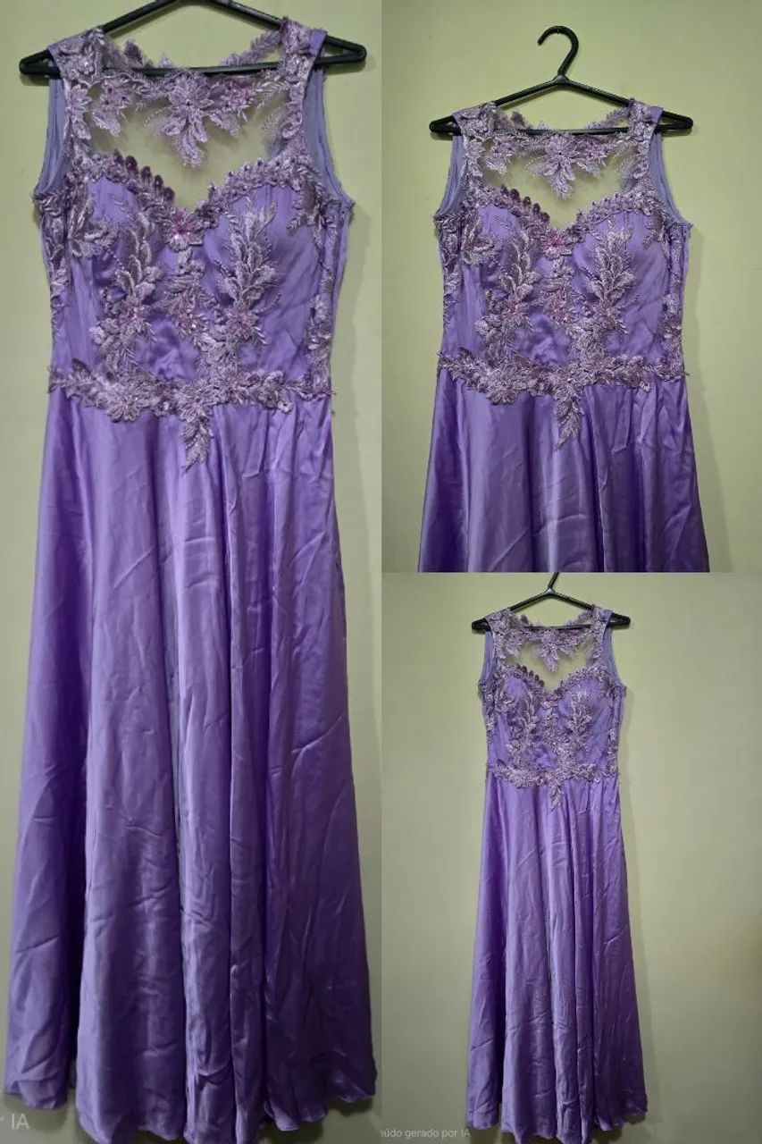 Vestido Festa Longo Lilás  - Foto 4