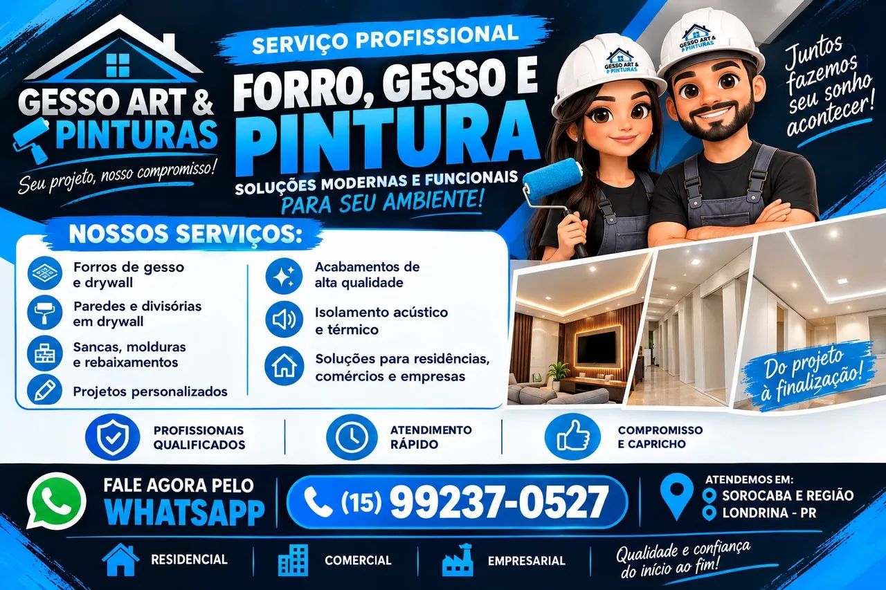 Gesso, drywall e divisórias para transformar seu ambiente! - Foto 3