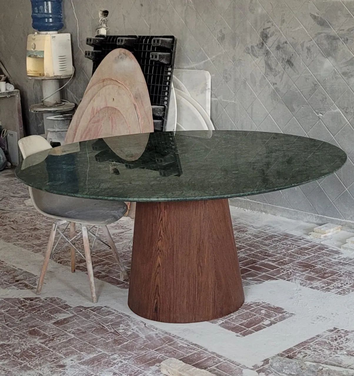 Base cone com tampo redondo 140cm verde Guatemala  - Foto 4