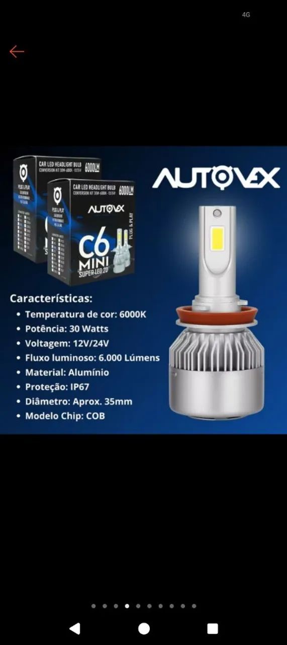 Lâmpada de led H4 12 volt ultra LED 