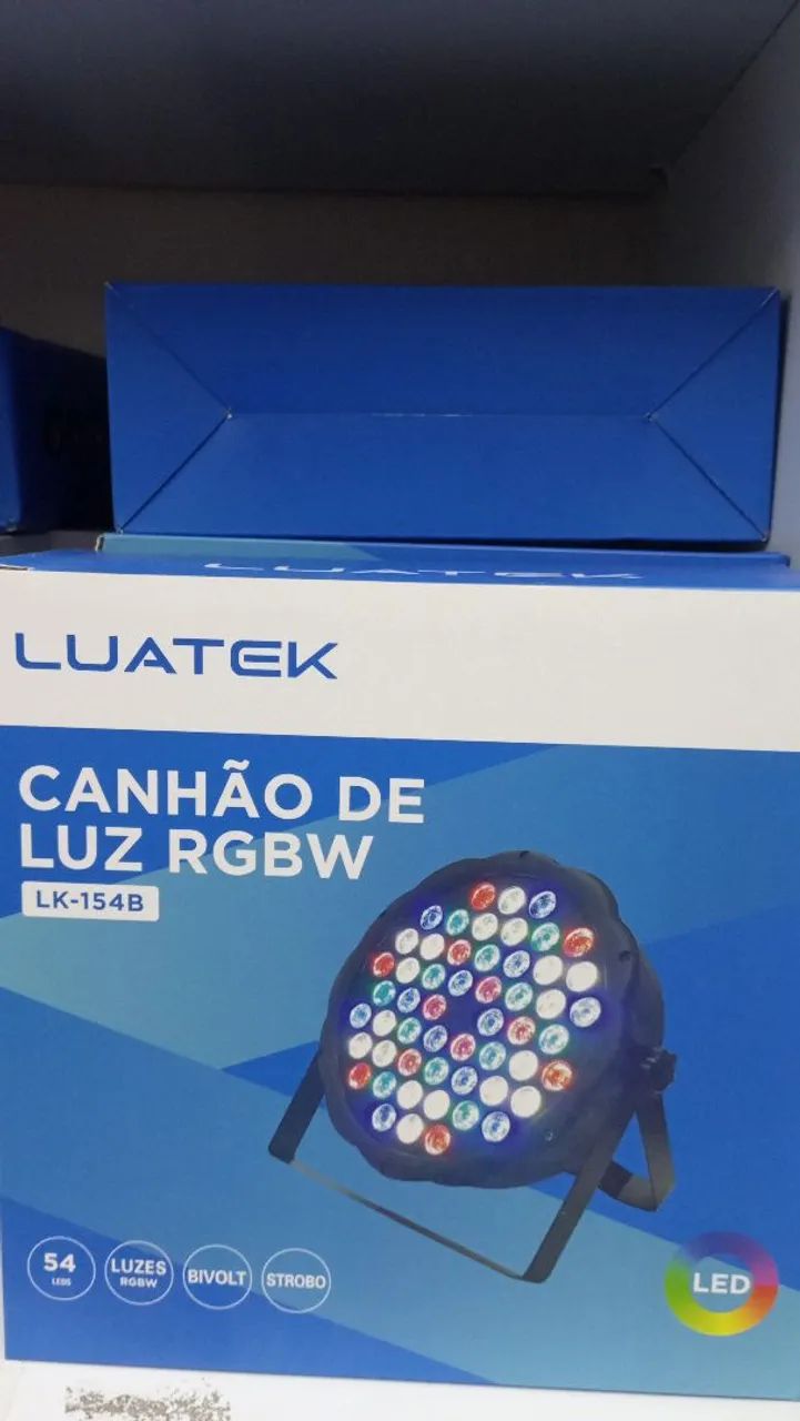 Canhão de Led RGB 54 leds Strobo Luatek