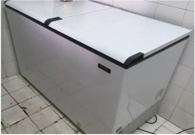 Freezer horizontal Esmaltec, duas portas em Leilão - Dia 25/10 - *lancese