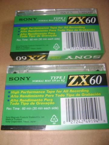 Fitas Cassete Sony ZX 60 lacradas - Foto 2