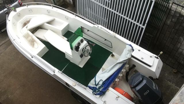 Lancha 16 pés pesca,yamaha 90 hp - Foto 2