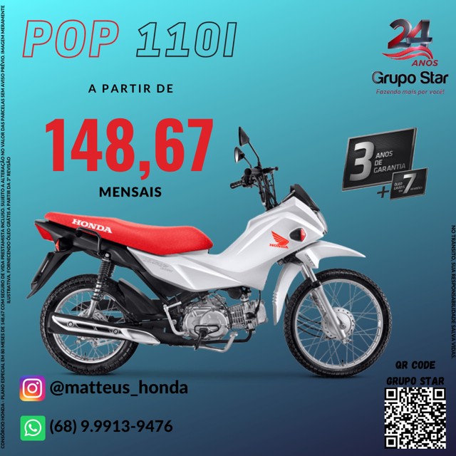 MOTOCILETA HONDA POP 110I