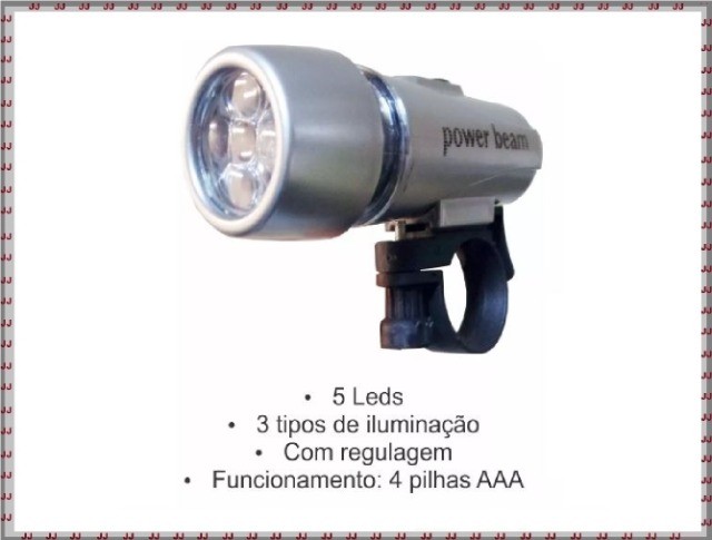 Kit lanterna e sinalizador para bicicleta - idea power beam - Foto 2