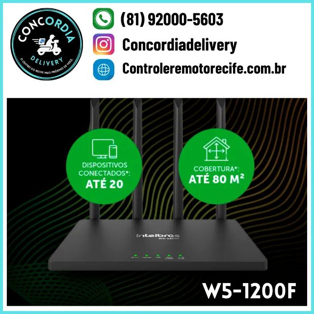 Roteador Wireless Intelbras W5-1200F Preto Wi-force - Foto 3