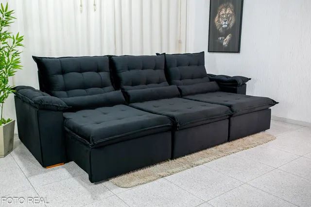 Sofá Retrátil Reclinável 3.20m rf8